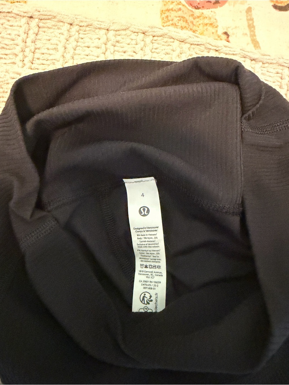 lululemon athletica Black High-Rise Ribbed Bike Shorts - Picture 3 of 3